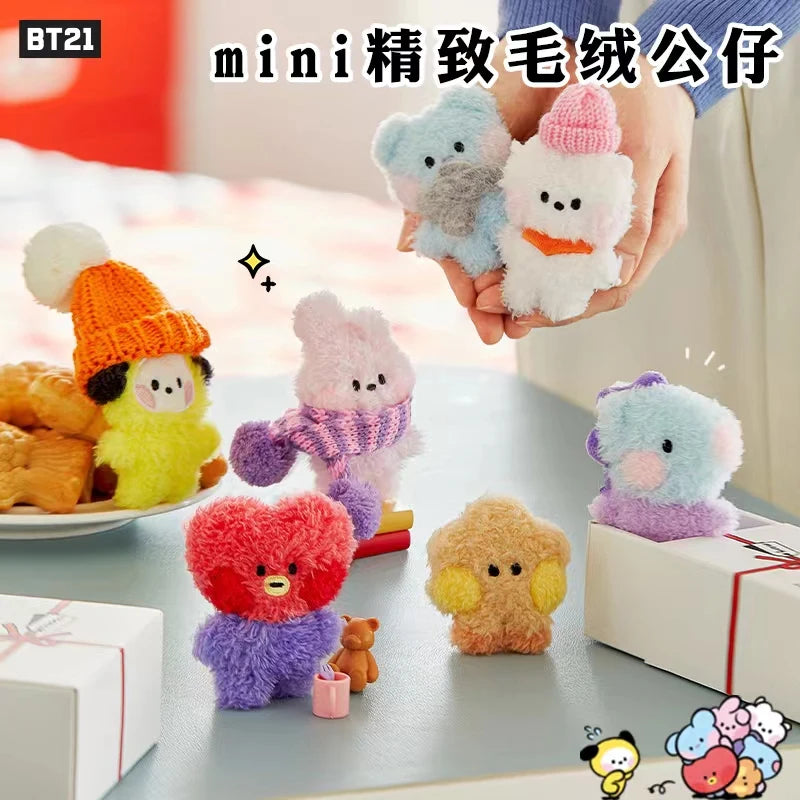 Bt21 Mini Minini Doll Anime Cartoon Rj Mang Chimmy Plush Dolls Cute Chimmy Shooky Stuffed Model Ornaments Pendant Line Friends