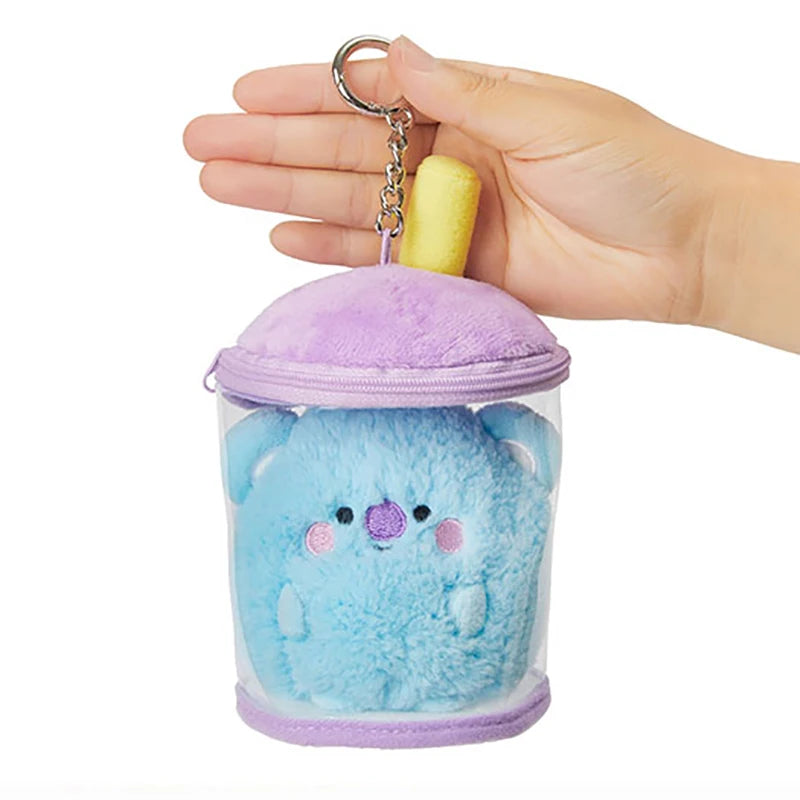 Bt21 Line Friends Bubble Tea Plush Pendant Key Chain