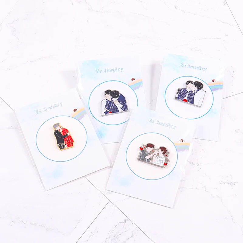 Vkook Enamel Metal Pins