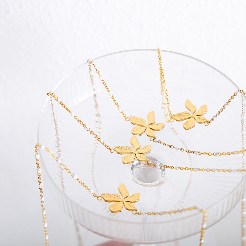 Flowerwork 18K Gold Flower Necklace