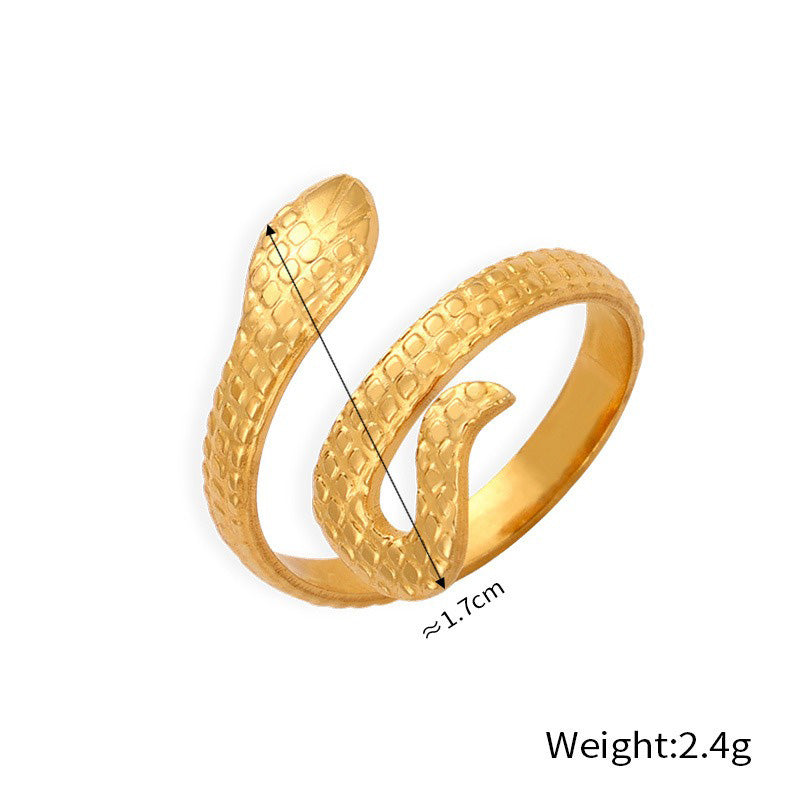 I Hate Snakeu 18K Gold Snake Wrap Ring